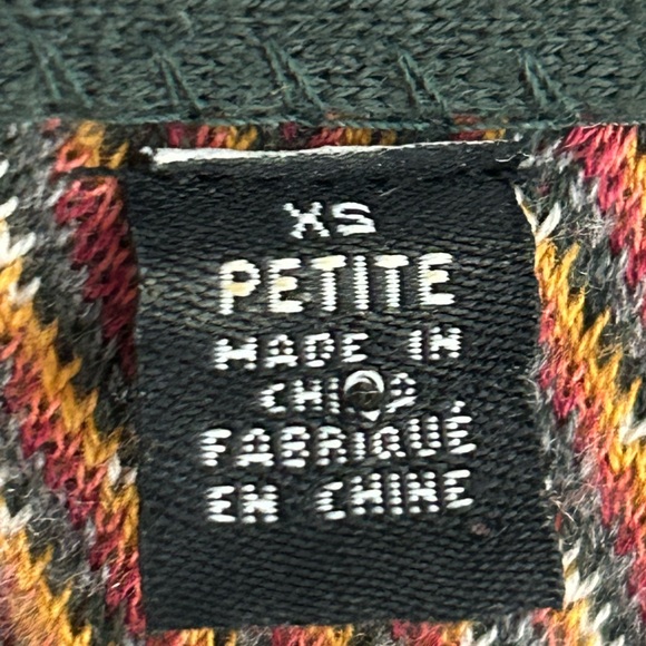 Anthropologie Knitted and Knotted Beaded Dress Green Yellow Size XS Peti… - Picture 8 of 16